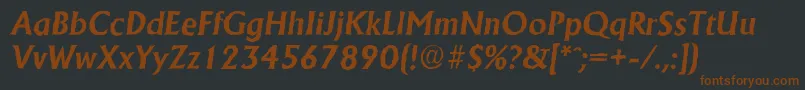 AdelonantiqueBolditalic Font – Brown Fonts on Black Background