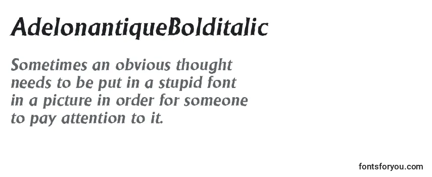 AdelonantiqueBolditalic Font
