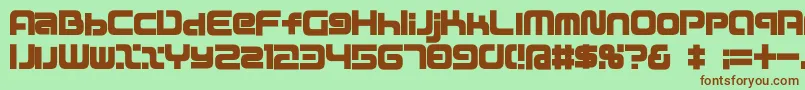 D3MouldismRoundAlphabet Font – Brown Fonts on Green Background