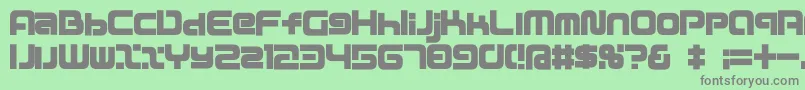 D3MouldismRoundAlphabet Font – Gray Fonts on Green Background