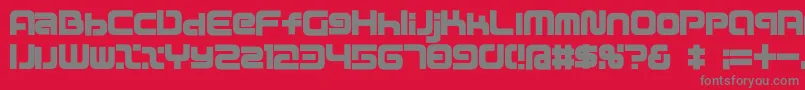 D3MouldismRoundAlphabet Font – Gray Fonts on Red Background