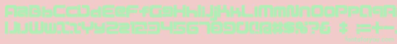 D3MouldismRoundAlphabet Font – Green Fonts on Pink Background