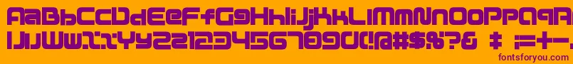 D3MouldismRoundAlphabet Font – Purple Fonts on Orange Background