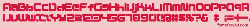 D3MouldismRoundAlphabet Font – Red Fonts on Pink Background