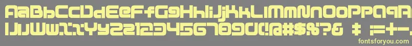 D3MouldismRoundAlphabet Font – Yellow Fonts on Gray Background