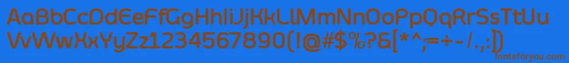 SmoolthanBold Font – Brown Fonts on Blue Background