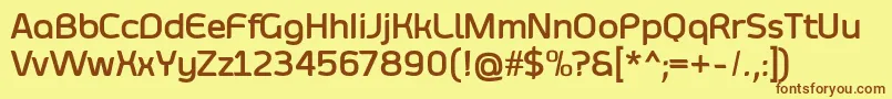 SmoolthanBold Font – Brown Fonts on Yellow Background