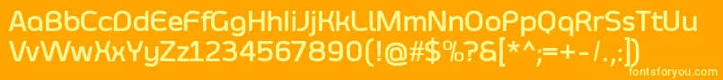 SmoolthanBold Font – Yellow Fonts on Orange Background