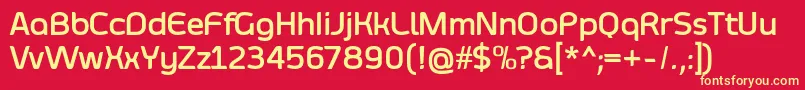 SmoolthanBold Font – Yellow Fonts on Red Background