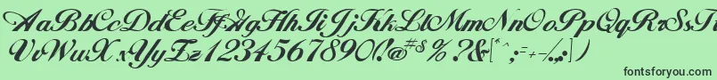 Andrea Font – Black Fonts on Green Background