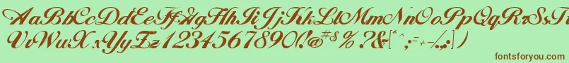Andrea Font – Brown Fonts on Green Background