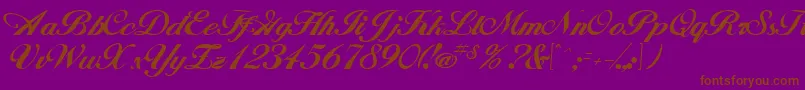 Andrea Font – Brown Fonts on Purple Background