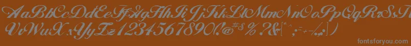 Шрифт Andrea – серые шрифты на коричневом фоне