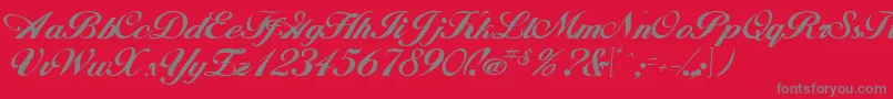 Andrea Font – Gray Fonts on Red Background