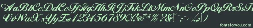 Andrea Font – Green Fonts on Black Background