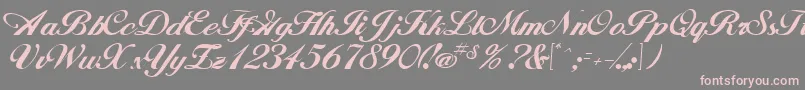 Andrea-fontti – vaaleanpunaiset fontit harmaalla taustalla