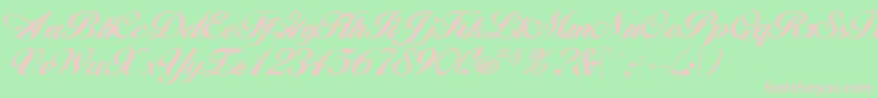 Шрифт Andrea – розовые шрифты на зелёном фоне