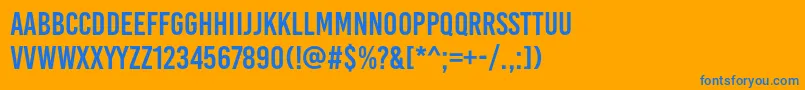 BaseoneRegular Font – Blue Fonts on Orange Background