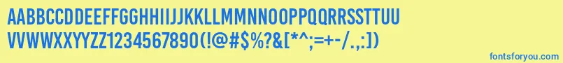 BaseoneRegular Font – Blue Fonts on Yellow Background