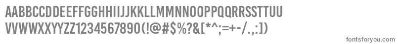 BaseoneRegular-fontti – harmaat kirjasimet valkoisella taustalla