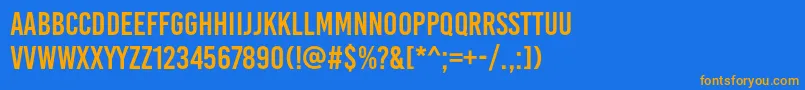 BaseoneRegular Font – Orange Fonts on Blue Background