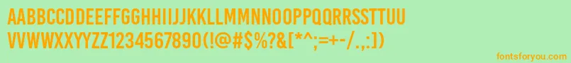 BaseoneRegular Font – Orange Fonts on Green Background