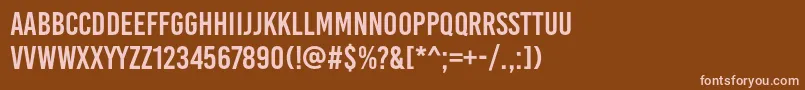 Шрифт BaseoneRegular – розовые шрифты на коричневом фоне
