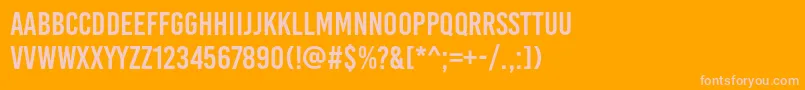 BaseoneRegular Font – Pink Fonts on Orange Background