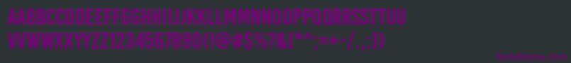 Czcionka BaseoneRegular – fioletowe czcionki na czarnym tle