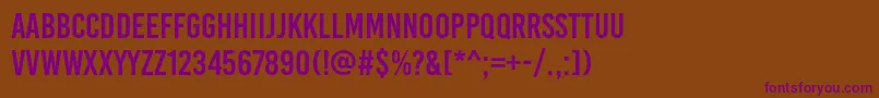 BaseoneRegular Font – Purple Fonts on Brown Background