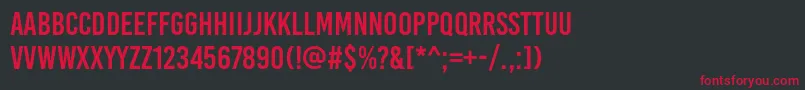 BaseoneRegular Font – Red Fonts on Black Background