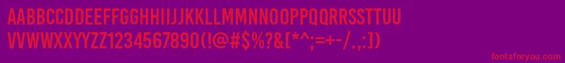 BaseoneRegular Font – Red Fonts on Purple Background