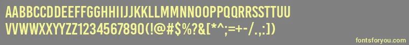 BaseoneRegular Font – Yellow Fonts on Gray Background