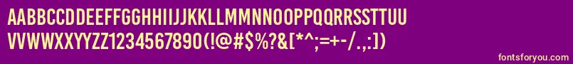 BaseoneRegular Font – Yellow Fonts on Purple Background