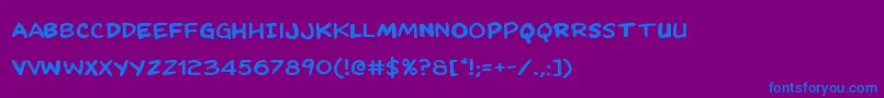 Kangaroocourtexpand Font – Blue Fonts on Purple Background