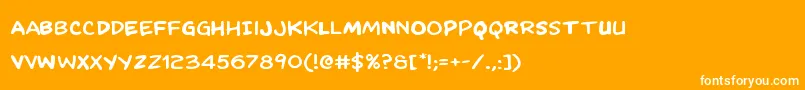 Kangaroocourtexpand Font – White Fonts on Orange Background