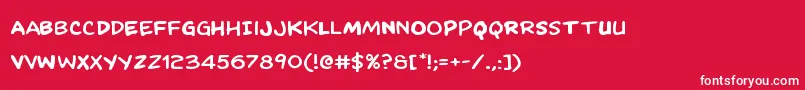 フォントKangaroocourtexpand – 赤い背景に白い文字