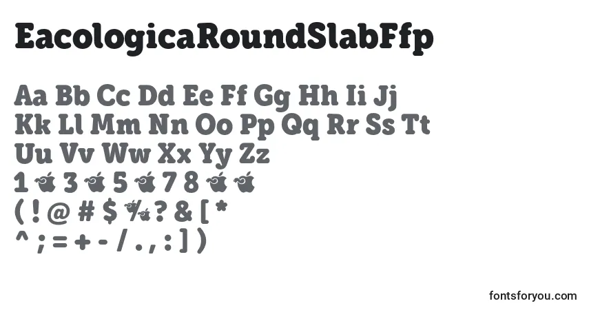 Schriftart EacologicaRoundSlabFfp – Alphabet, Zahlen, spezielle Symbole