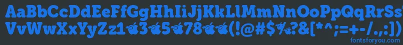 EacologicaRoundSlabFfp Font – Blue Fonts on Black Background