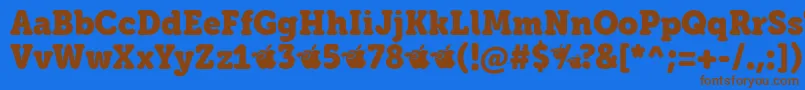 EacologicaRoundSlabFfp Font – Brown Fonts on Blue Background