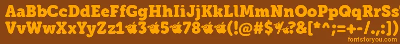 EacologicaRoundSlabFfp Font – Orange Fonts on Brown Background