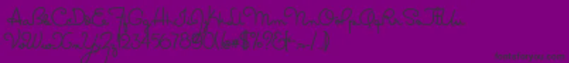 Masanascript2grata Font – Black Fonts on Purple Background