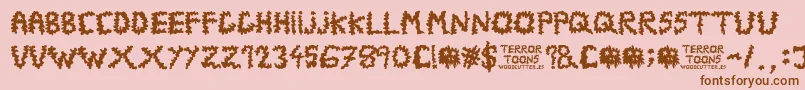 Terrortoons Font – Brown Fonts on Pink Background