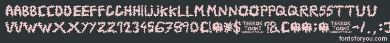 Terrortoons Font – Pink Fonts on Black Background