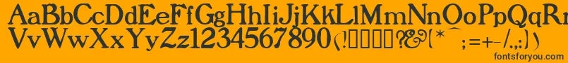 Prophet Font – Black Fonts on Orange Background