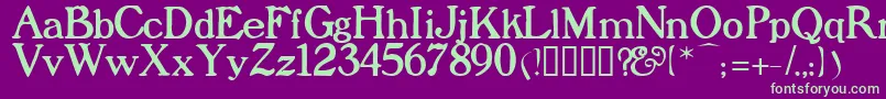 Prophet Font – Green Fonts on Purple Background