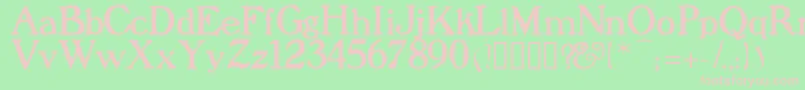 Prophet Font – Pink Fonts on Green Background