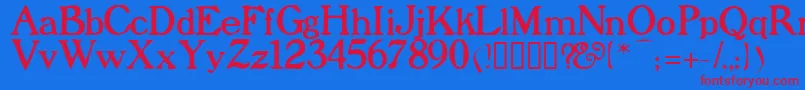 Prophet Font – Red Fonts on Blue Background