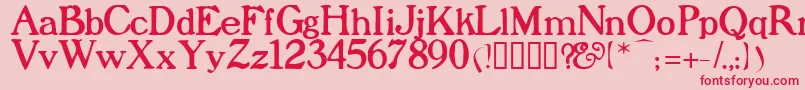 Prophet Font – Red Fonts on Pink Background