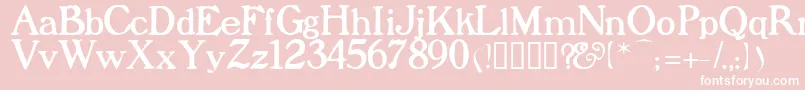 Prophet Font – White Fonts on Pink Background